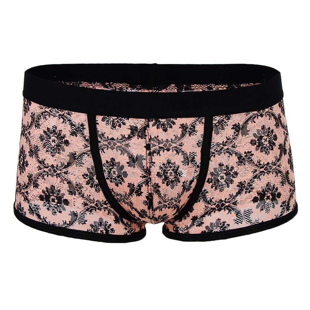 PEXORVA® Men's Floral Print Sheer Lace Boxers Underwear Underpants L Orange|Clothing Shoes & Accessories | Mens Clothing | Underwear-picture-41