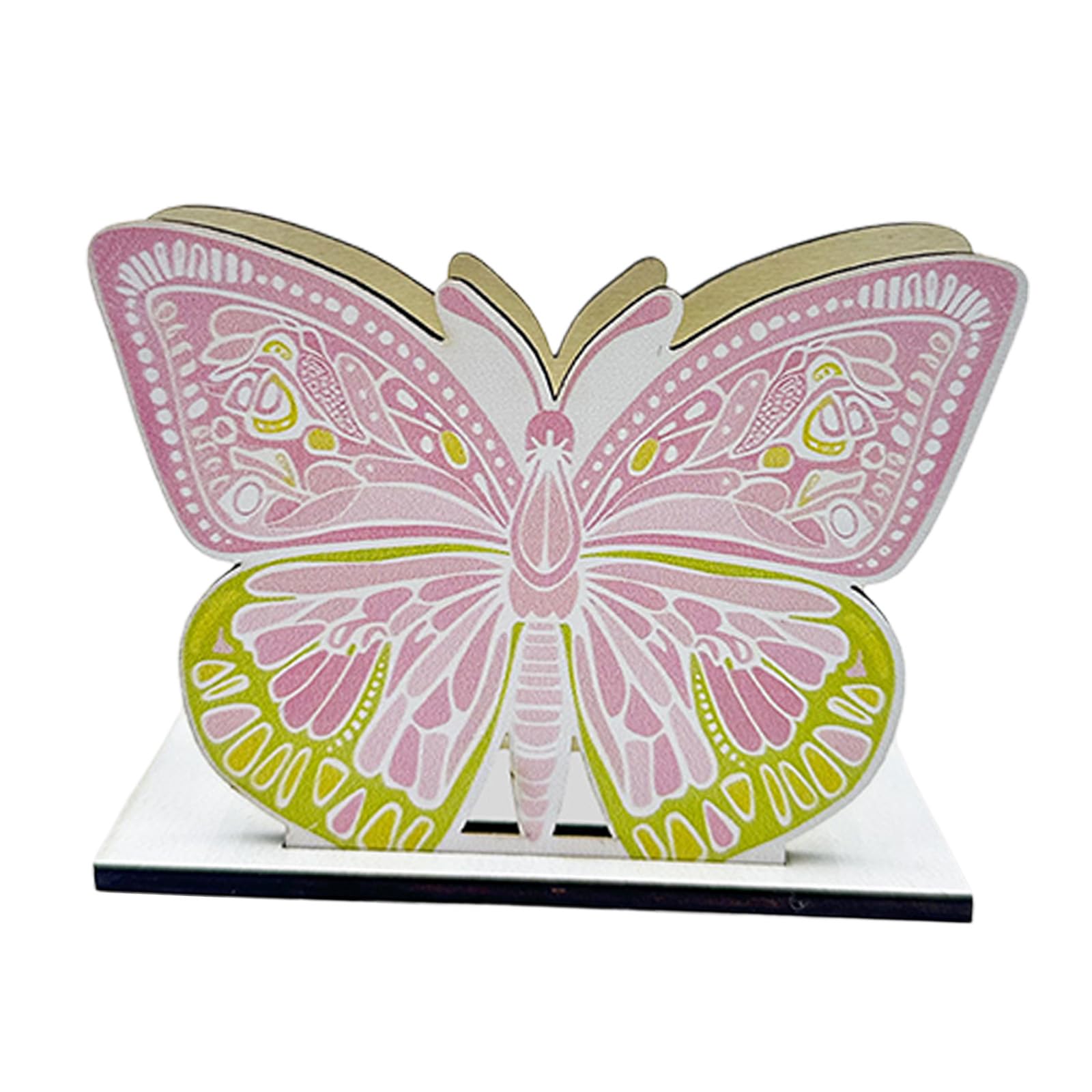Tsophreniq Artistic Wood Tissue Paper Holder Colorful Butterfly Shape Kitchen Accessory Wooden Tissue Holder