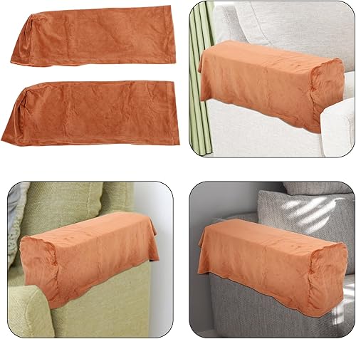 Vista 26 de Homoyoyo Juego de 2 fundas para reposabrazos de sofá, extraíbles e impermeables, lavables, antideslizantes, elásticas, para sofá reclinables
