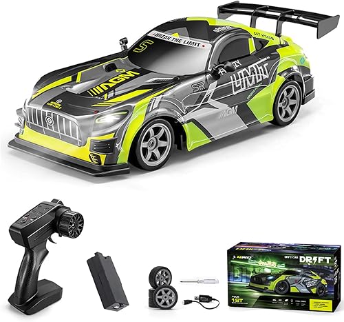 Miniatura 13 de Coche de deriva a control remoto, escala 1:16, vehículo de control remoto para deriva y carrera, 2.4 GHz 4WD de alta velocidad 20+KM/H con luces