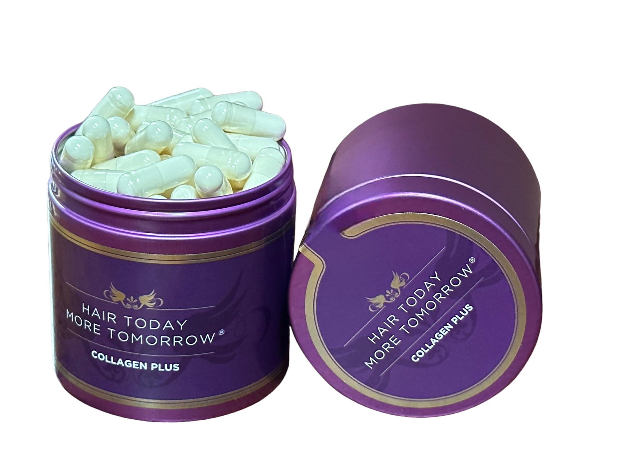 Triple Collagen Supplement For Hair Loss & Regrowth | Collagen Plus with Marine Collagen, Annurtrofil® & Hyaluronic Acid | Supports Hair, Skin, Nails & Scalp Health | Anti-Aging & Hydrating Formula