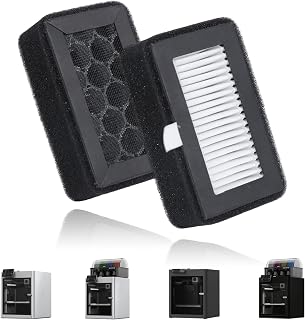 2Pcs Activated Carbon Combo Air Filter compatible with Bambu Lab 3D Printer | Compatible with X1, X1C, P1P, P1S HEPA Filter, Dual Layer HEPA 13 and Carbon Design,for Fine Particle & Fume Filtration