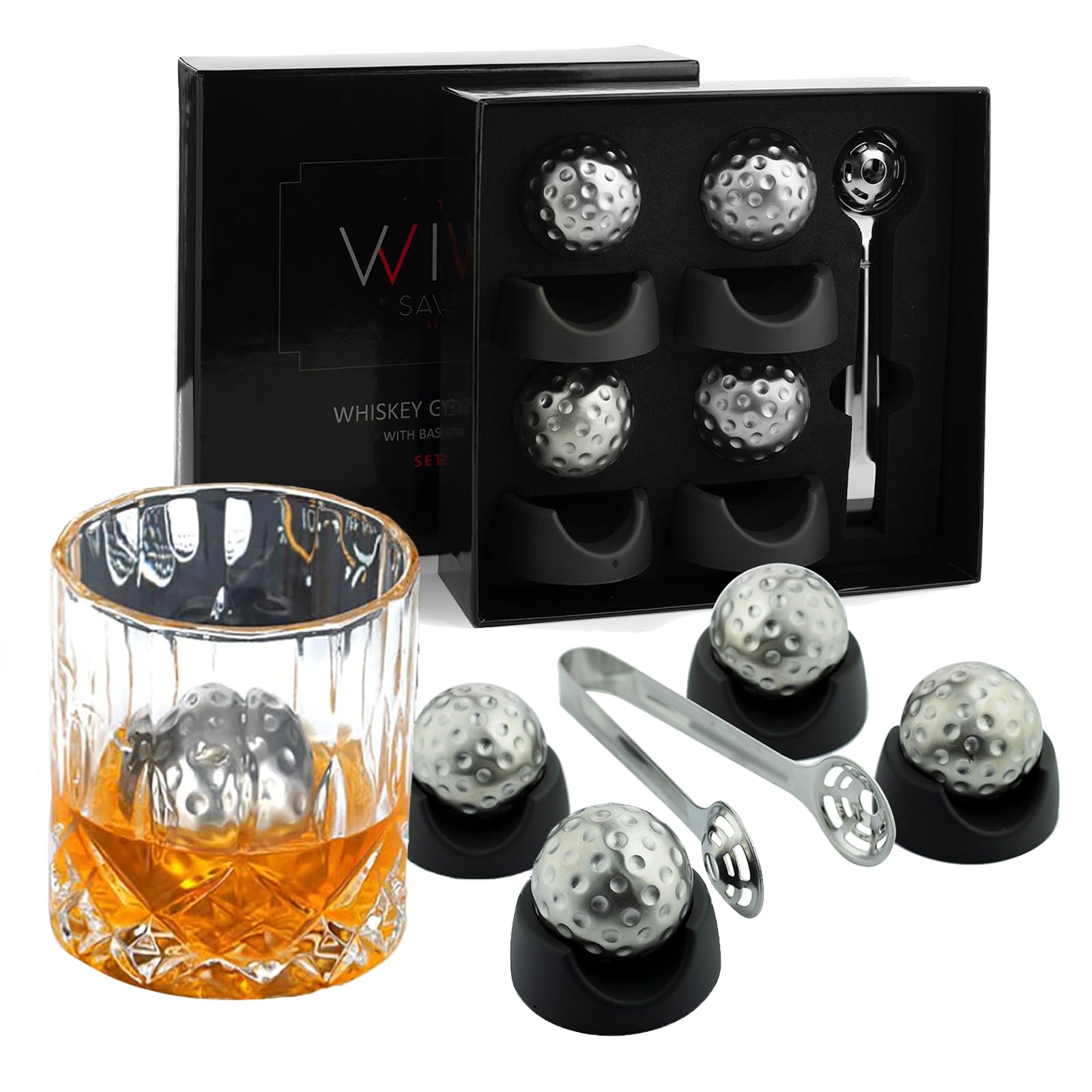 Amazon.co.jp: The Wine Savant ゴルフボール型 ステンレススチール 