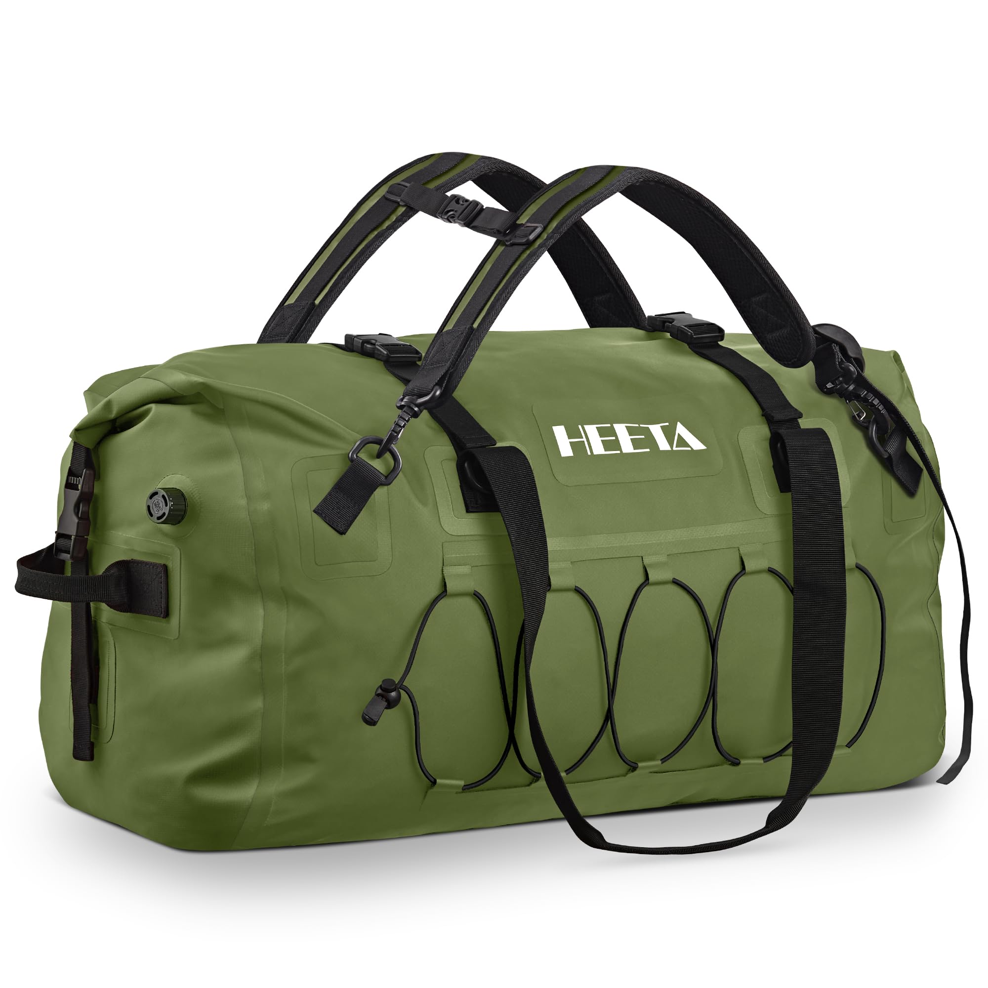HEETA Waterproof Duffel Bag Motorcycle Dry Bag Backpack, 60L/80L Extra  Large Rolltop Travel Duffle Bags with Straps Handles for Kayaking Rafting