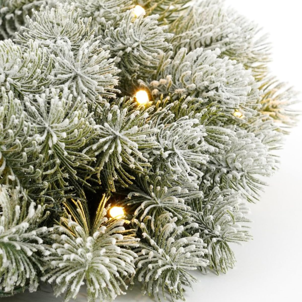 Black Box Trees Nagoya Couronne de Noël avec éclairage LED - H 12 x Ø 60 cm - Vert