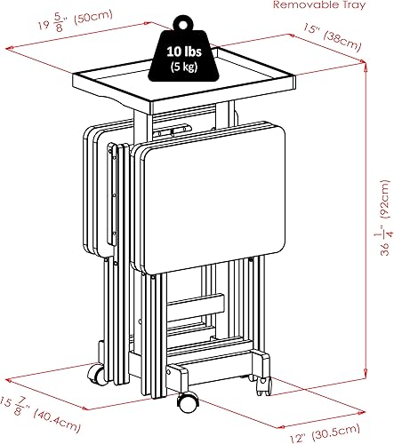 Miniatura 8 de Winsome Mesa de aperitivos de 6 piezas, nogal (94828)