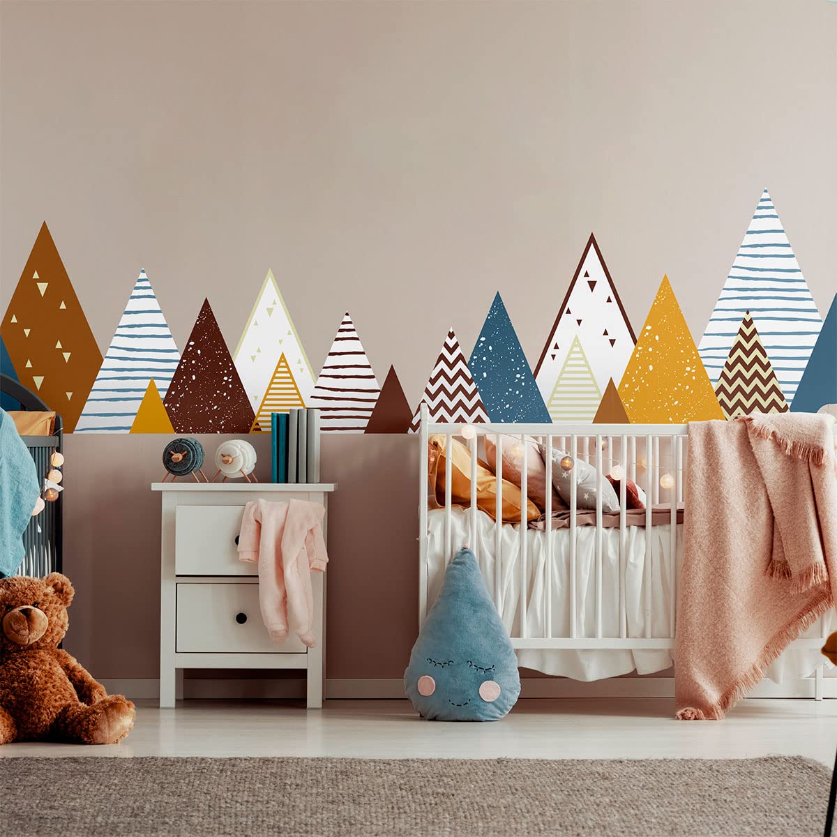 Children's Wall Stickers - Nursery Decoration - Giant Children's Wall Sticker Scandinavian Mountains Ulrika - 40 x 65 cm
