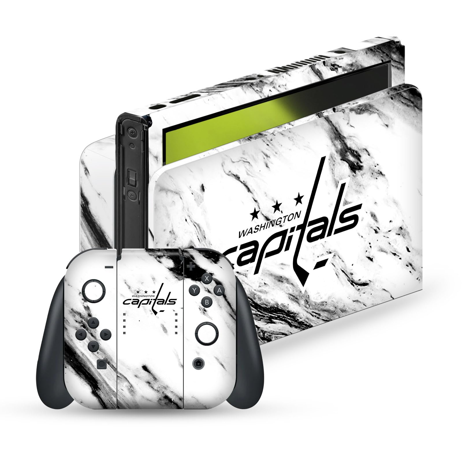Peau Autocollant NHL Washington Capitals Marbre pour Nintendo Switch OLED - 8
