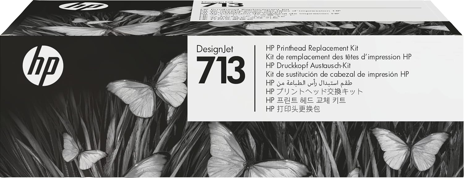 HP 713 DesignJet Printhead Replacement Kit (3ED58A) for DesignJet T650, T630, T230, T210 & Studio Plotter Printers Black