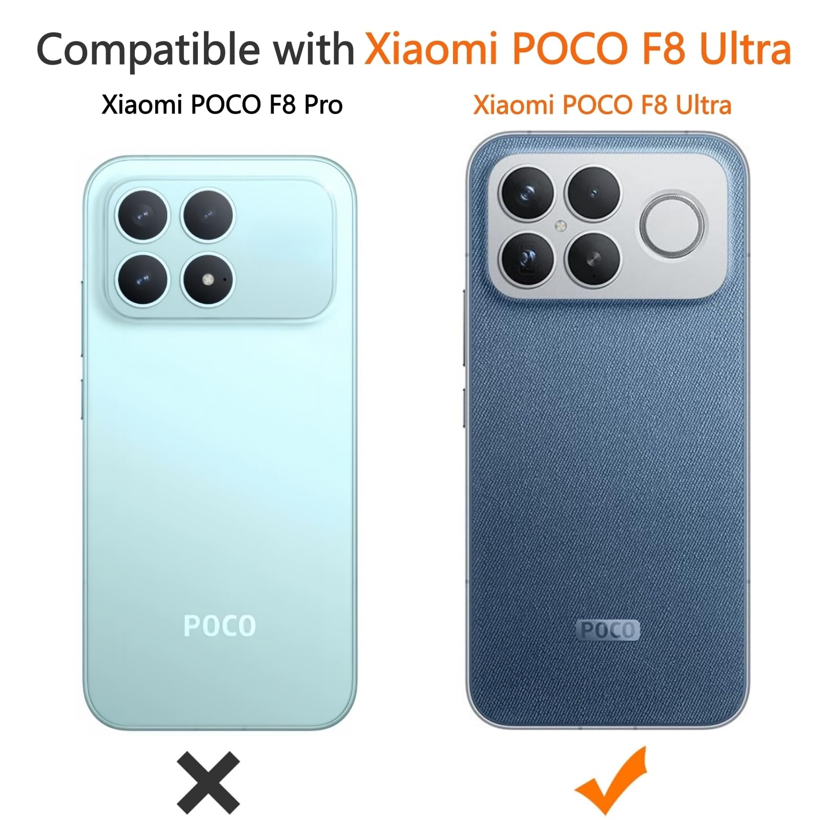 Etui kompatybilne ze sznurkiem Xiaomi Poco F8 Ultra, niebieskie | Etui na telefon ze smyczą, przezroczyste, silikonowe, odporne na uderzenia, poduszki powietrzne, wzmocnione rogi
