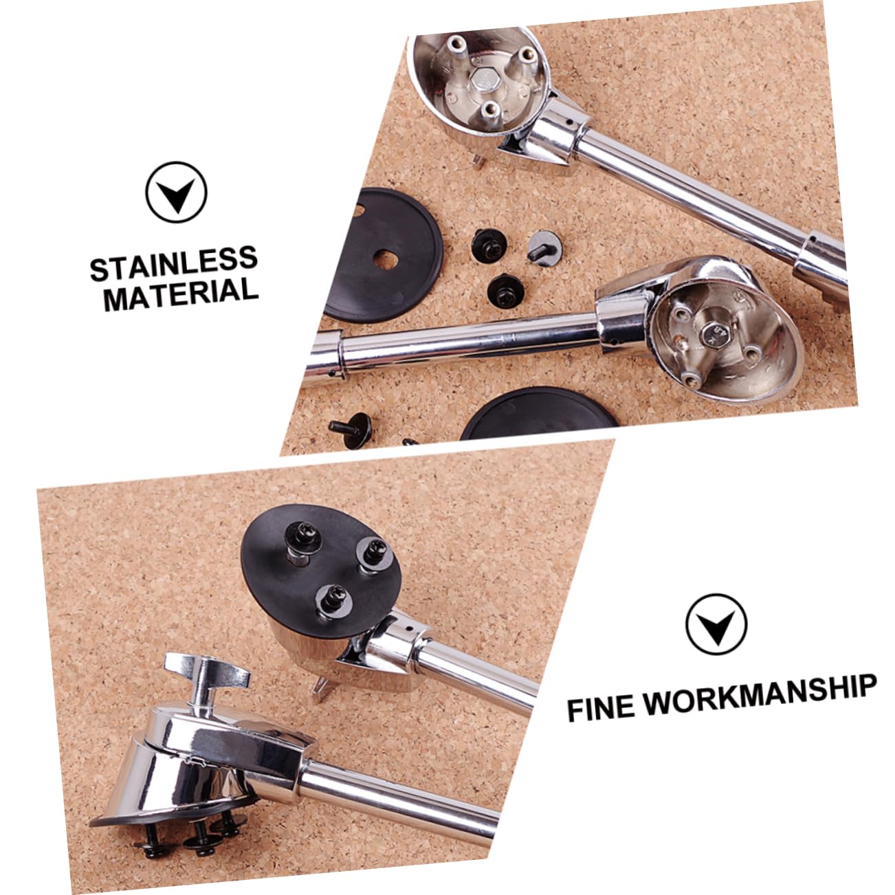 TOYANDONA Gambe Per Tamburo in Inossidabile Supporto Per Sperone Per Tamburo Parte Per Strumenti Percussione Supporto Inferiore Per Grancassa Accessorio Di Ricambio Per Batteria