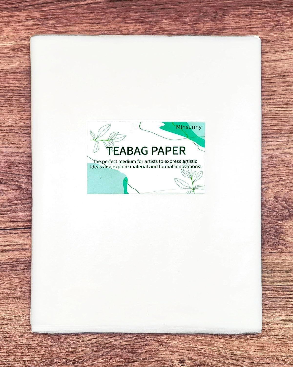 MLNSUNNY 100 Sheets of 11.8''x79'' Artist Teabag Paper, White, Lightweight, Acid-free, Ideal for Mixed Media Art, Collage, Cyanotype, Printmaking, Handmade Lanterns