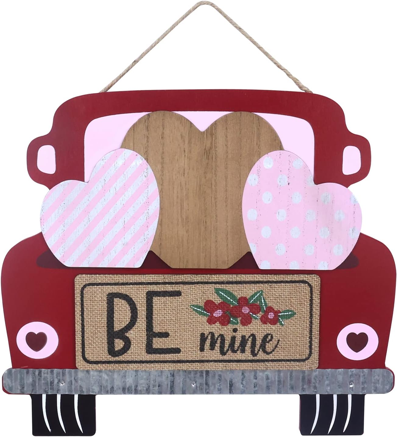 Valentines Day Decor, NEEDOMO Wood Valentine Door Sign with Decorative Love Hearts for Valentines Decor, Valentines Decoration for The Home, Front Door, Wall, Valentines Day Decorations Indoor Outdoor