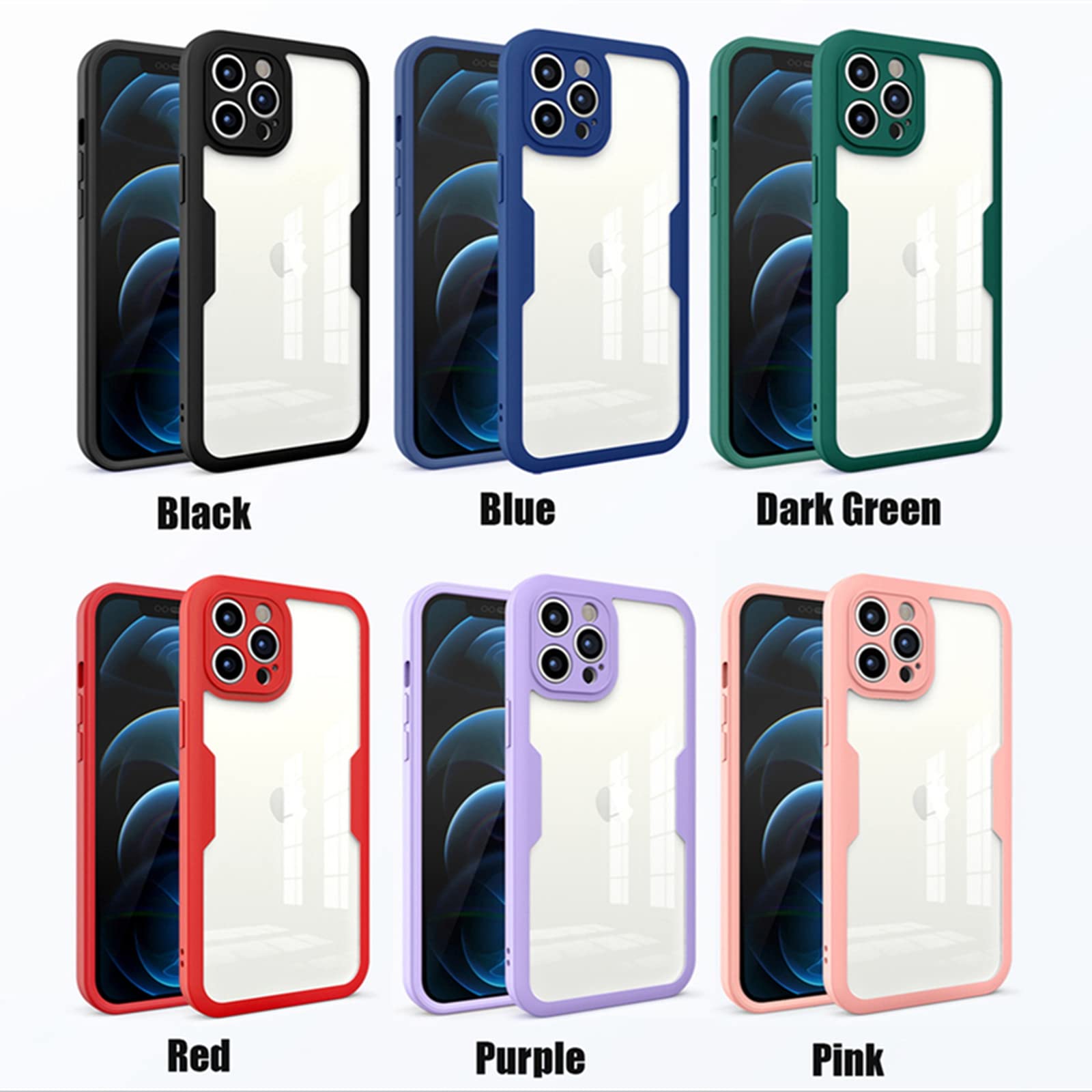 Amazon.co.jp: 360 フルボディ保護クリア電話ケース For iphone 14 13