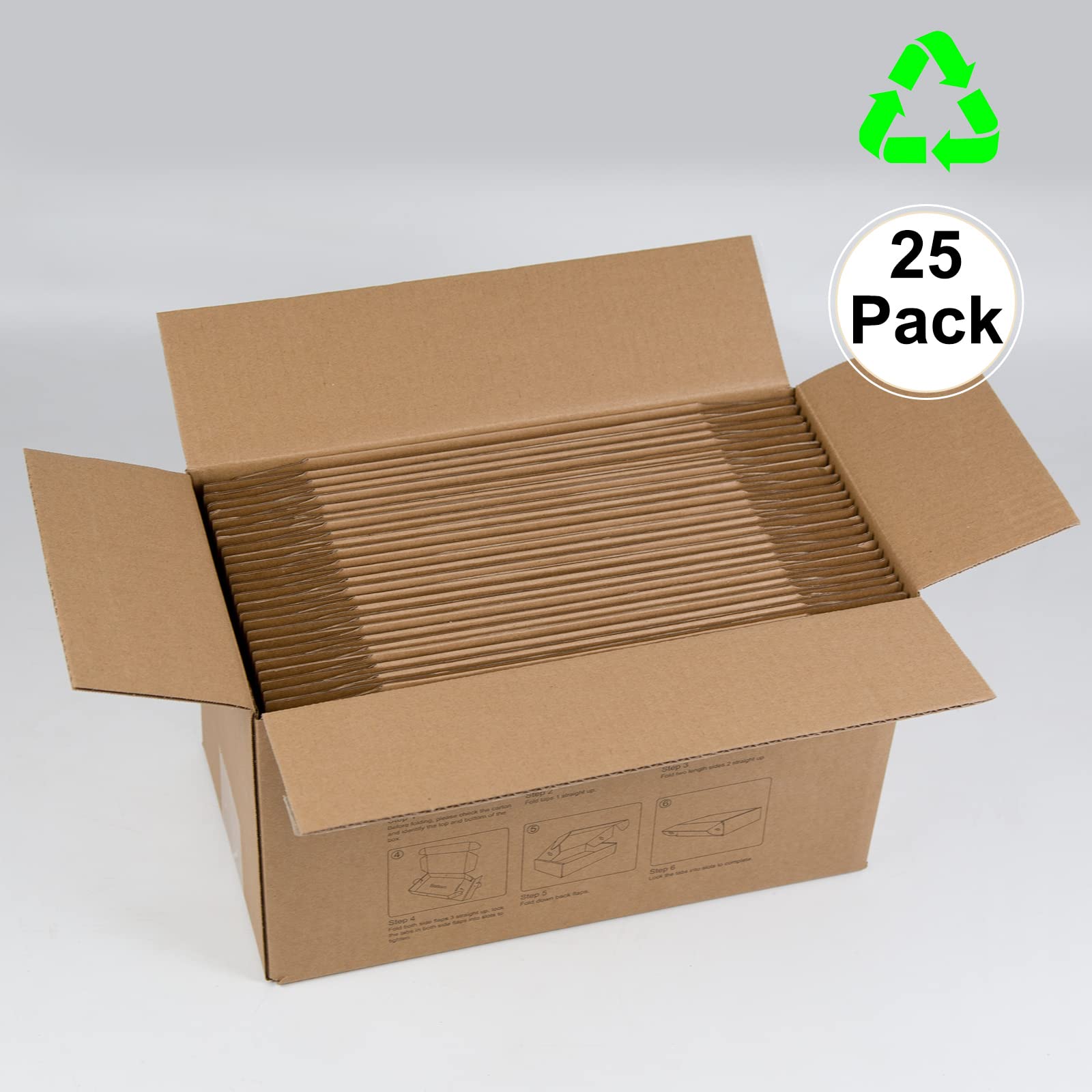 25 x 15 cm pudełka wysyłkowe, brązowe pudełka z tektury falistej, do małych firm, pakowania i wysyłki