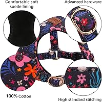 Vista 34 de CHEDE No Pull Floral Pattern Dog Harness - Lightweight and Soft, Adjustable Small Dog Harness Set with Leash, Suitable for Puppy to Medium-Sized Dog