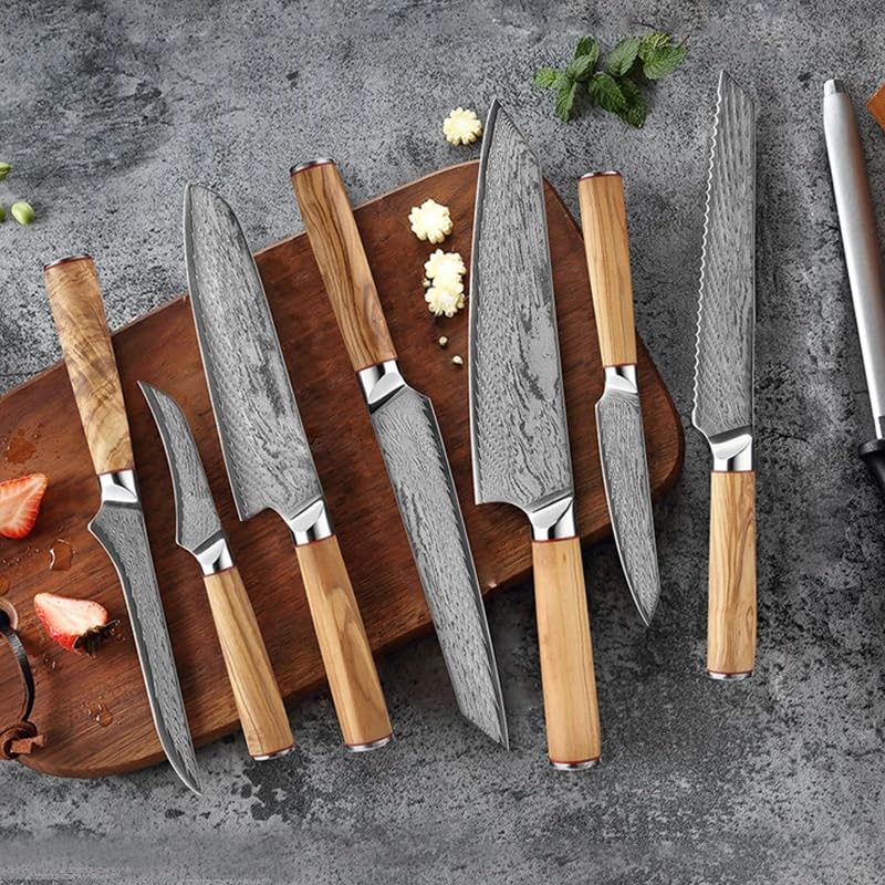 Set Cuchillos Cocina 9 Piezas Acero Aleación miniatura 4