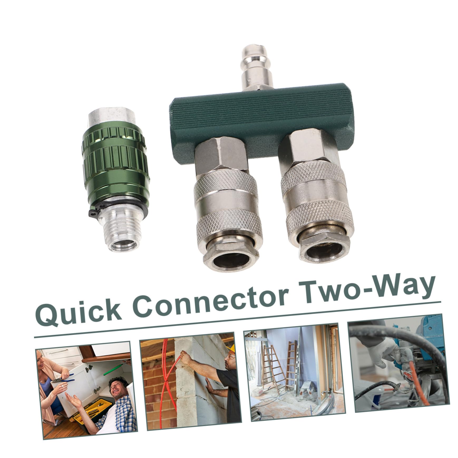 PRETYZOOM 5 Piezas Conector rápido Accesorio de manguera de aire Splitter de manguera de rápida divisores neumáticos para tubo divisor de tubo hierro niquelado