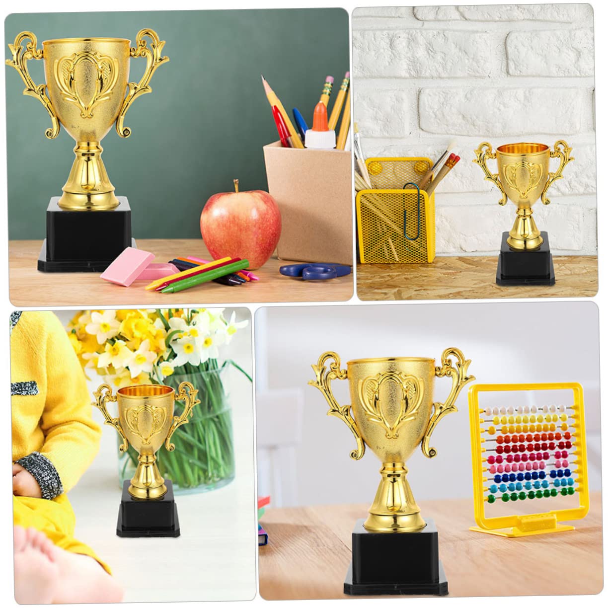 Mini Trofei Per Bambini - 3 Pezzi Oro, Argento, Bronzo - 8.2x5.6cm - Per Sport E Giochi - Foto 14