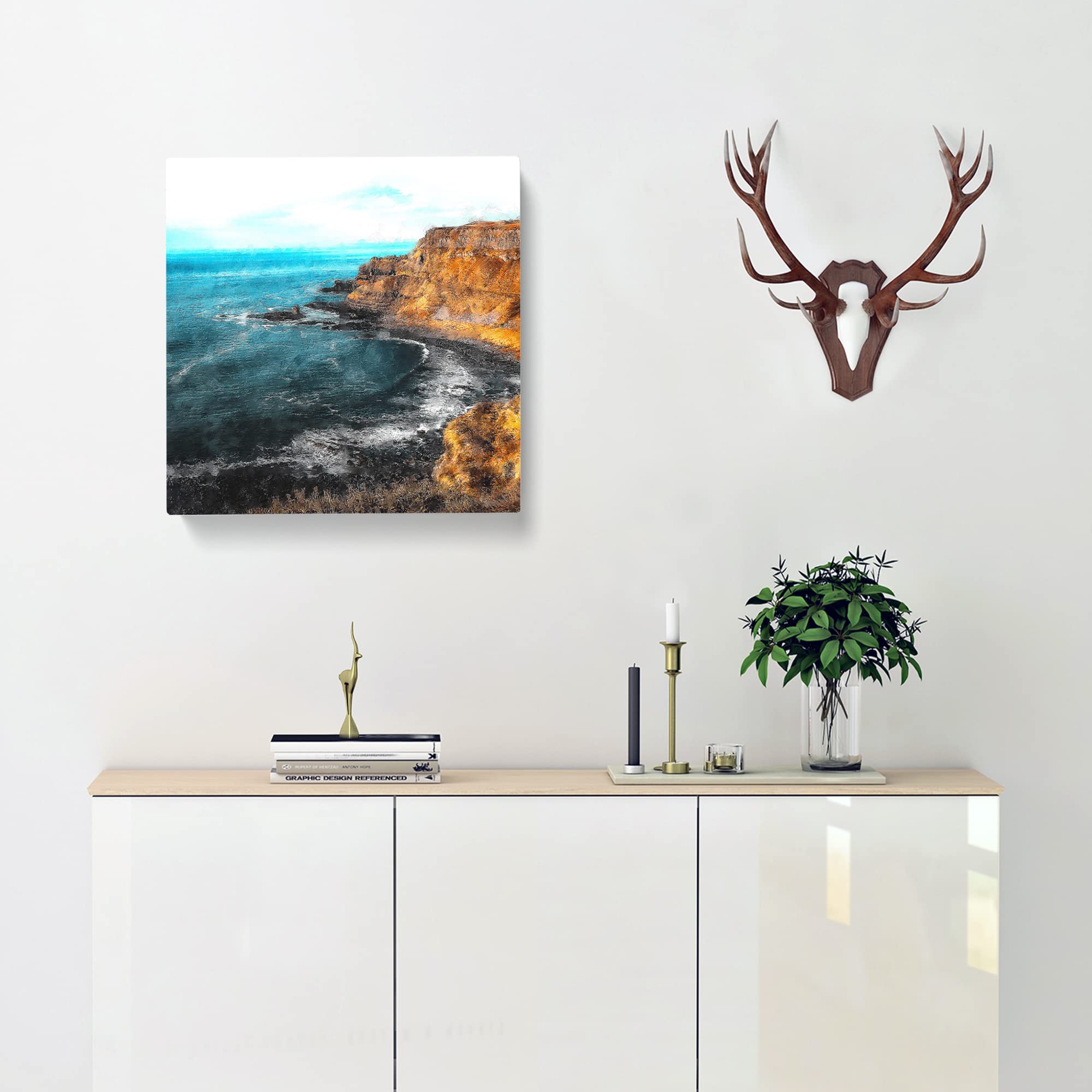 Giant's Causeway Northern Ireland Canvas Print, Mixed, 35L x 35W cm - Image 2