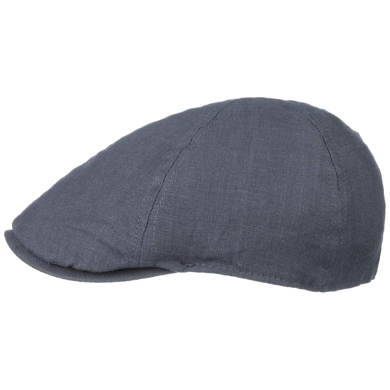 Lipodo Leinen Flatcap Herren Stretchband Beige Dunkelblau Schirmmütze Frühling Sommer Atmungsaktiv