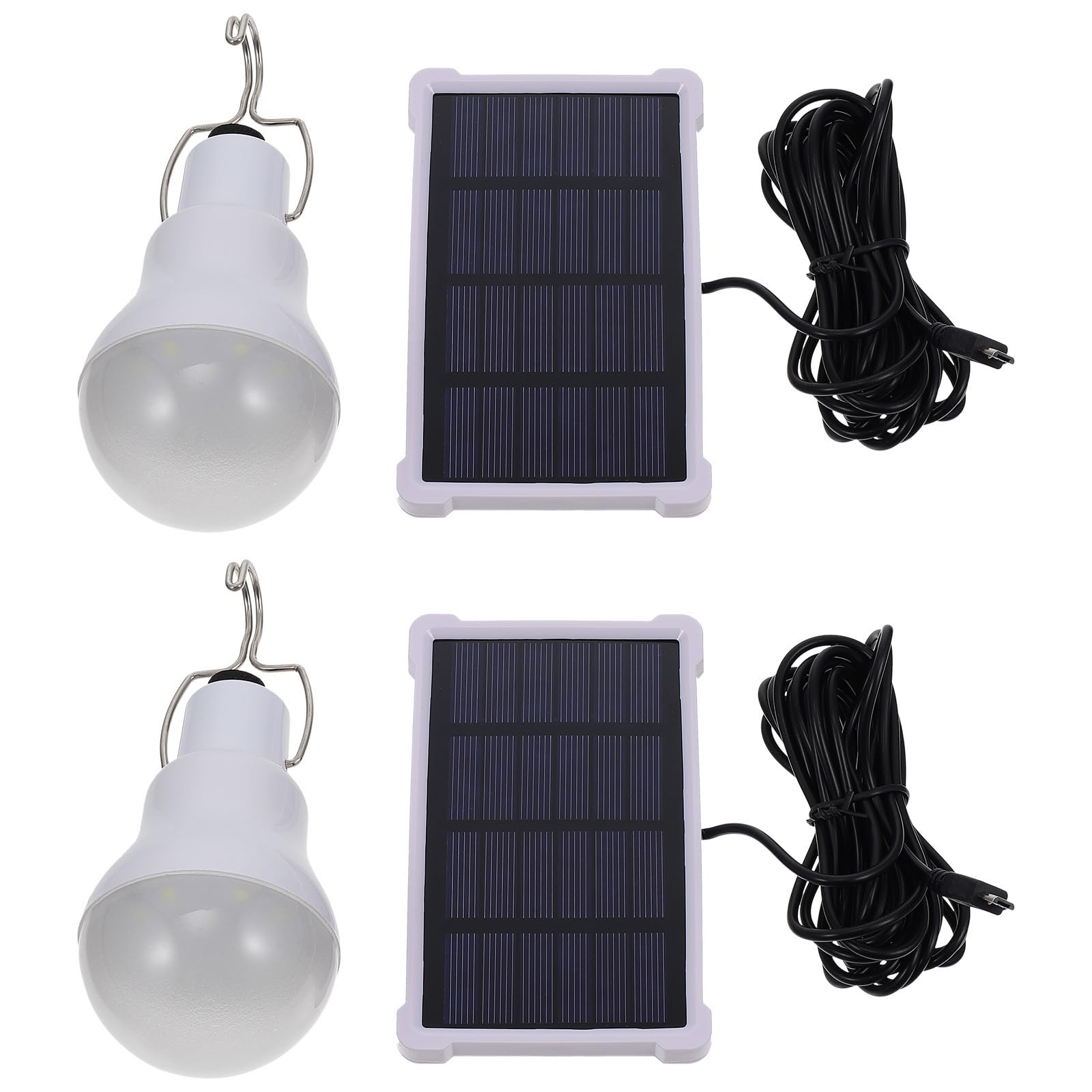 Luz LED para Acampar Solar Portátil 1500mah Recargable 2uds | Abs y Pc, Protección Ip55, Uso en Camping y Caza, Formato Portátil Carga Solar