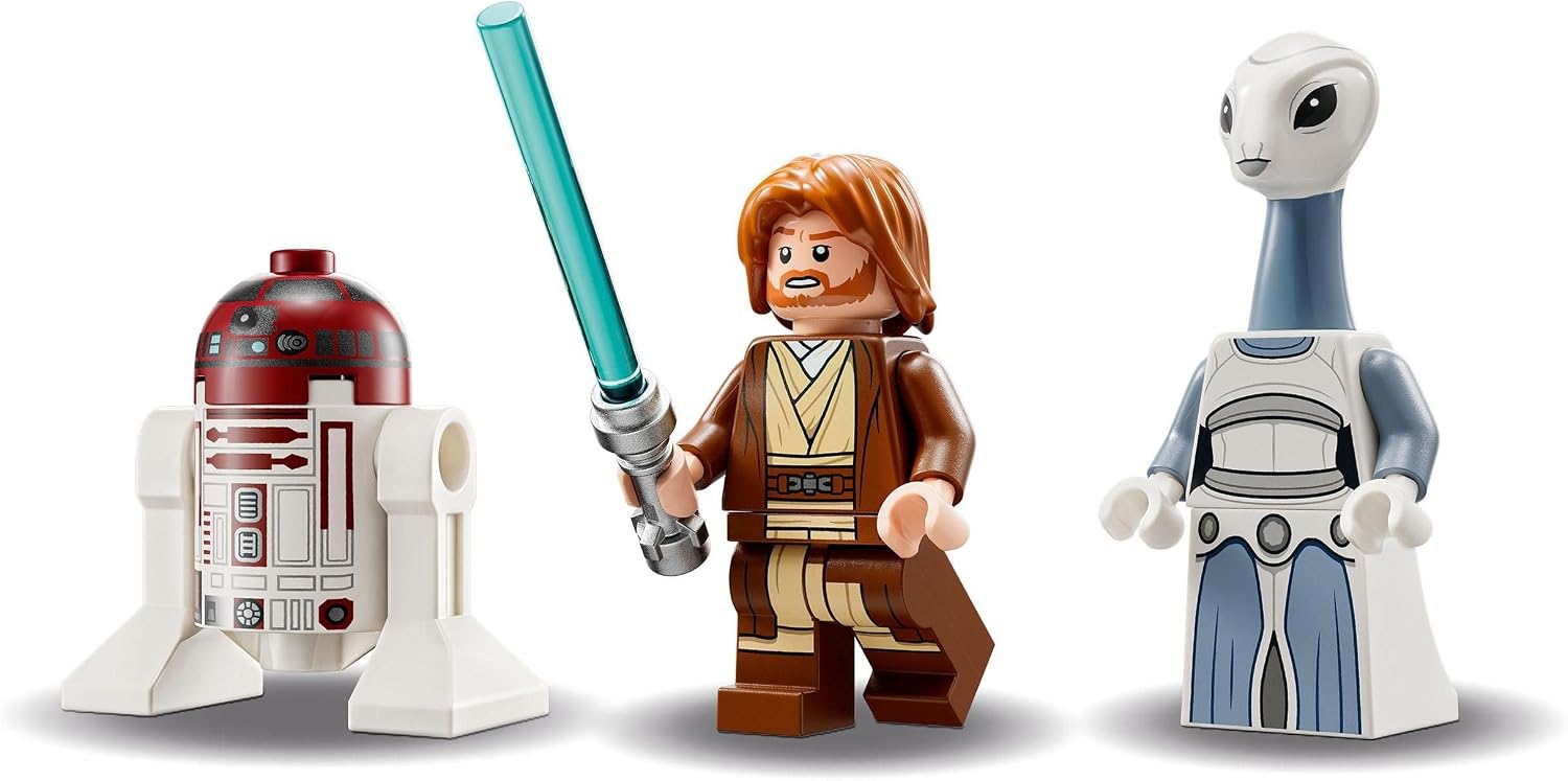 LEGO Star Wars Le Chasseur Jedi d’Obi-Wan Kenobi : Jeu de Construction Star Wars avec Minifigurine Taun We, Figurine Droïde, Sabre Laser, Cadeau Enfants, Filles et Garçons dès 7 Ans 75333 — image 4