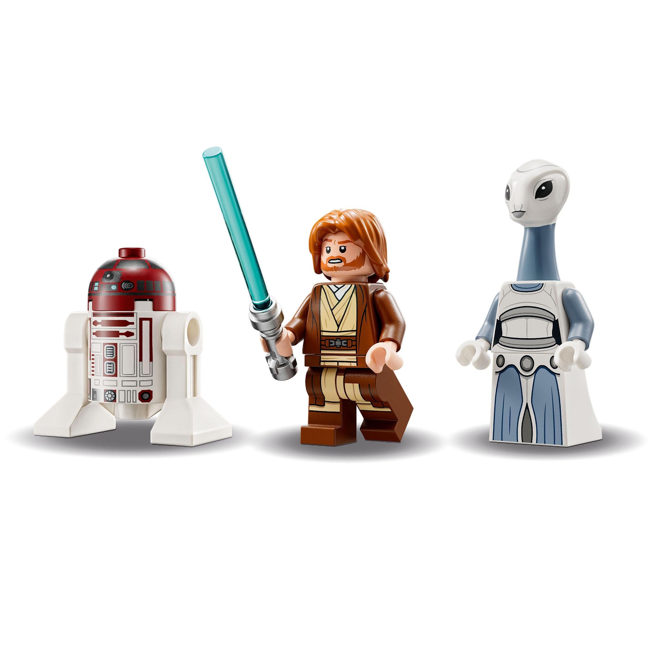 LEGO Star Wars Le Chasseur Jedi d’Obi-Wan Kenobi : Jeu de Construction Star Wars avec Minifigurine Taun We, Figurine Droïde, Sabre Laser, Cadeau Enfants, Filles et Garçons dès 7 Ans 75333