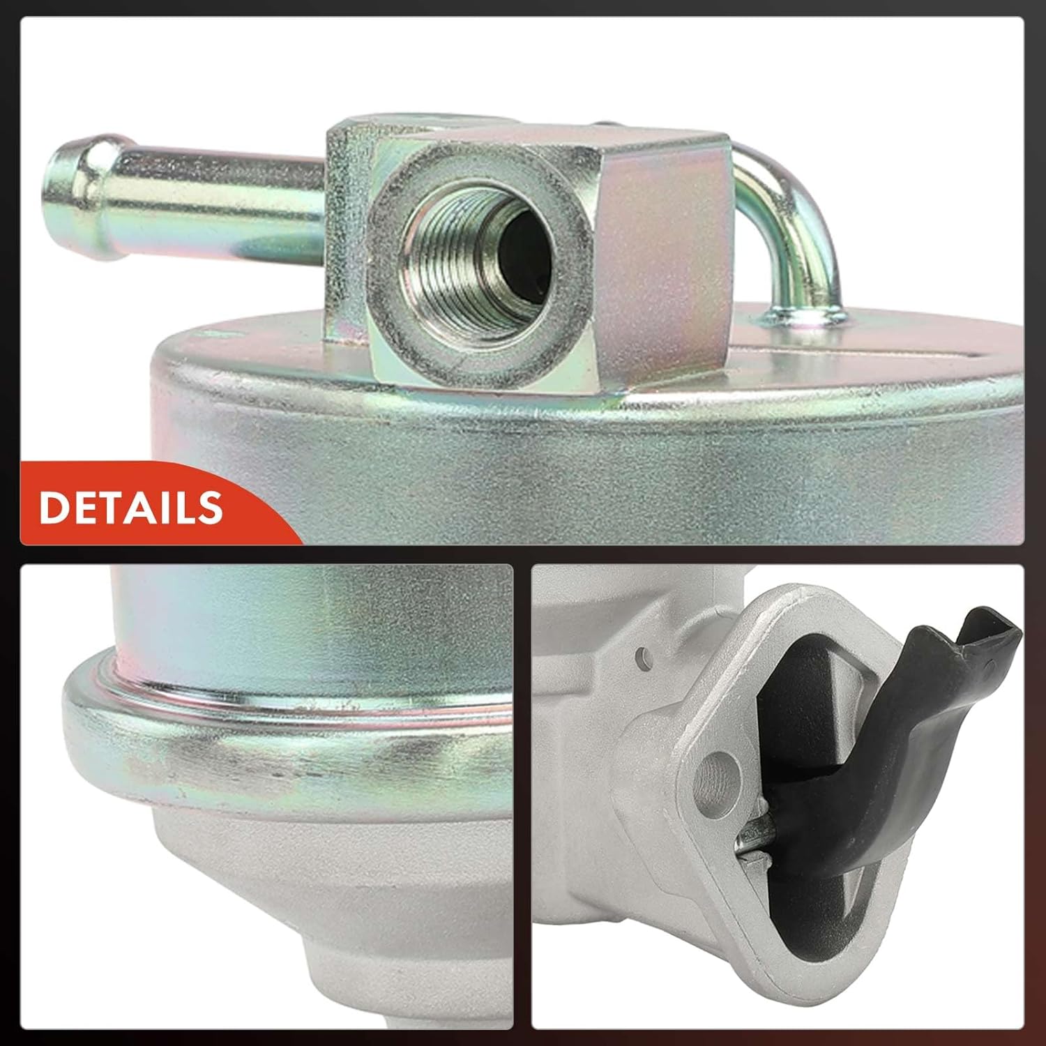 A-Premium Mechanical Fuel Pump with Spring Compatible with Chevrolet Corvette 1980 5.0L 5.7L, Corvette 1970-1979/1981 5.7L, Replace# 6441240, 6471216