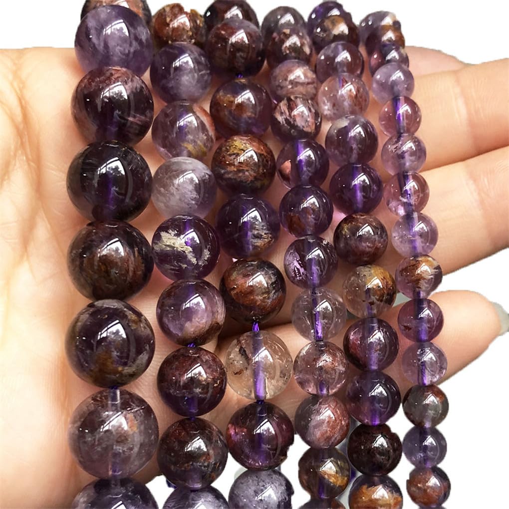 Perles en vrac violettes pour fabriquer un bracelet DIY en pierre naturelle Hamthuit