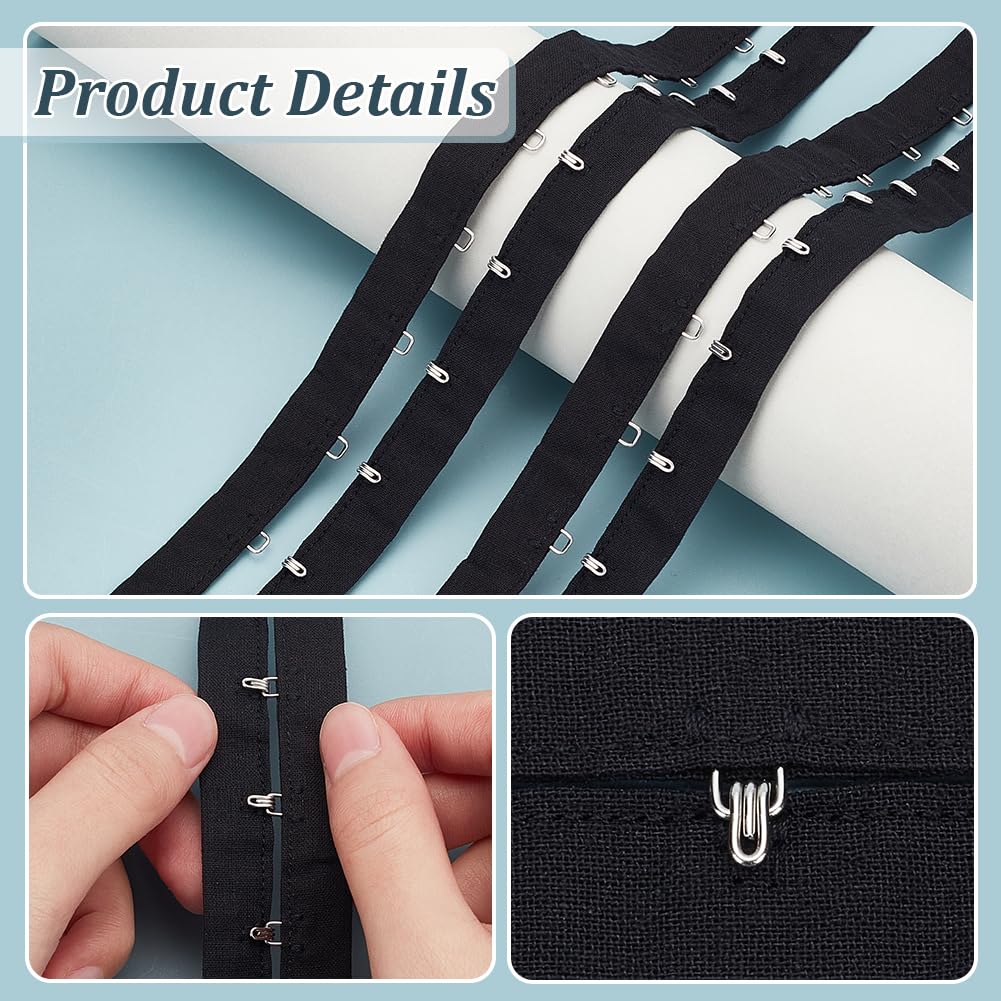 Ruban élastique Lingerie 20 M - Largeur 10 Mm, Noir Et Blanc, Antidérapant Pour Couture Et DIY