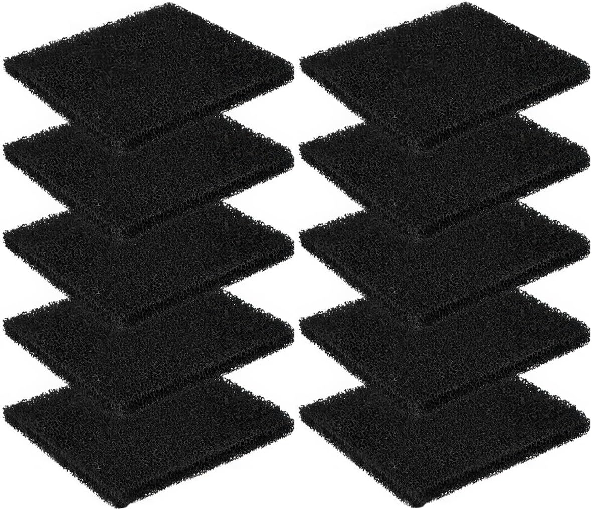 10 sztuk filtrów z węglem aktywnym, do kuwety, pojemnika na kompost | 11,5 x 10,5 cm zamiennik do kuwety, pojemnika na kompost, filtry z węglem aktywnym, filtr z węglem aktywnym