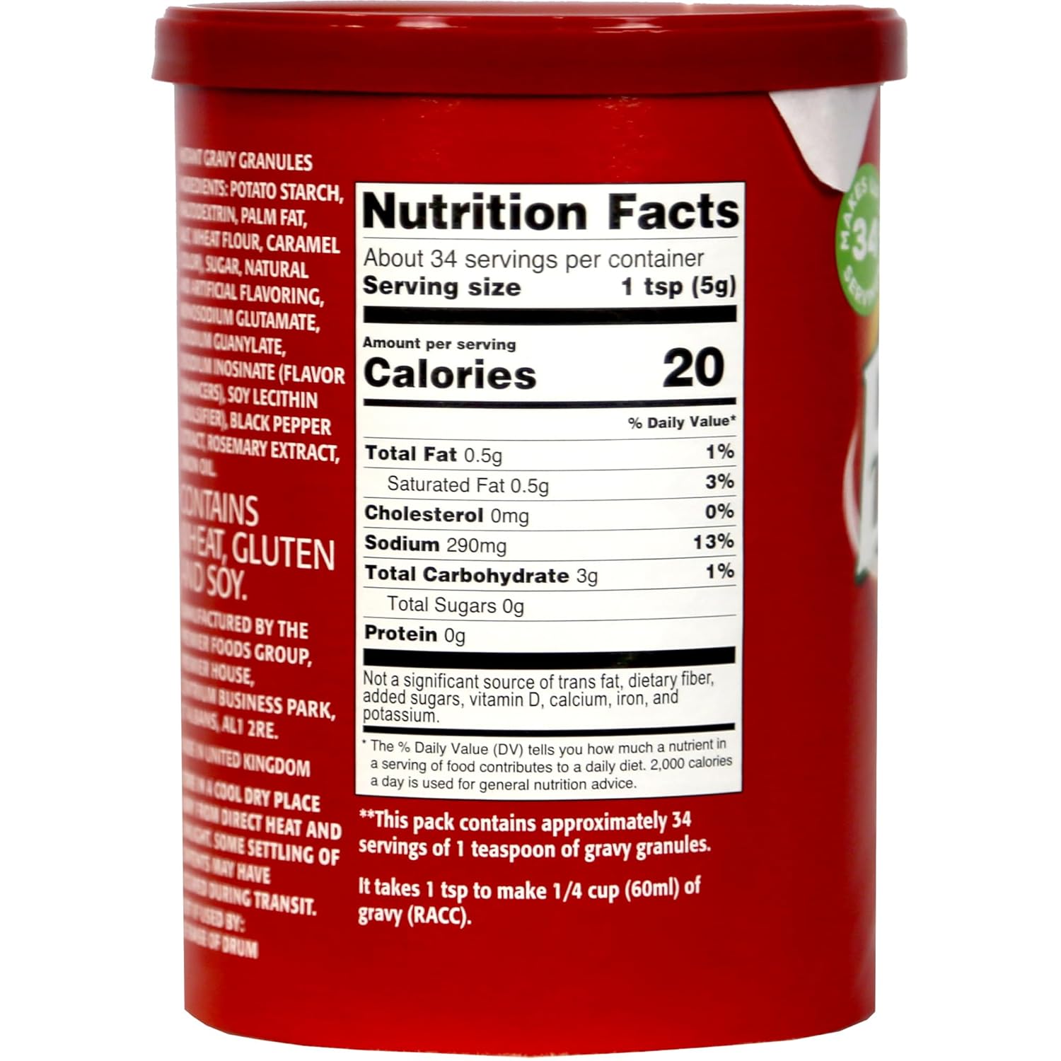 Bisto Gravy Mix, Inst, Cansiter, 6-Ounce (Pack of 6)