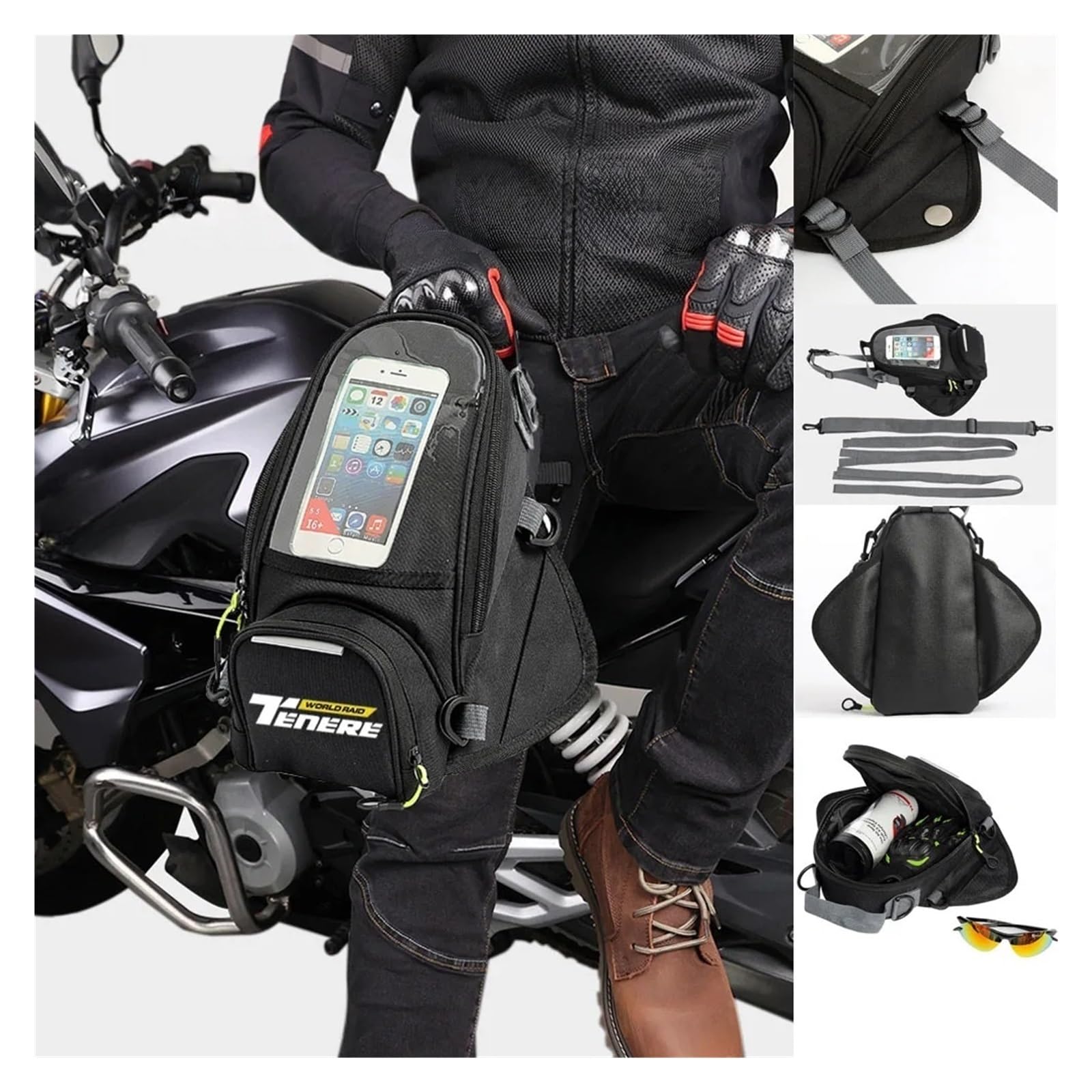 Bolsa Moto Seguridad para Tenere 700 Mochila Magnética para Motocicleta World Raid De Navegación para Depósito Combustible Pantalla Grande