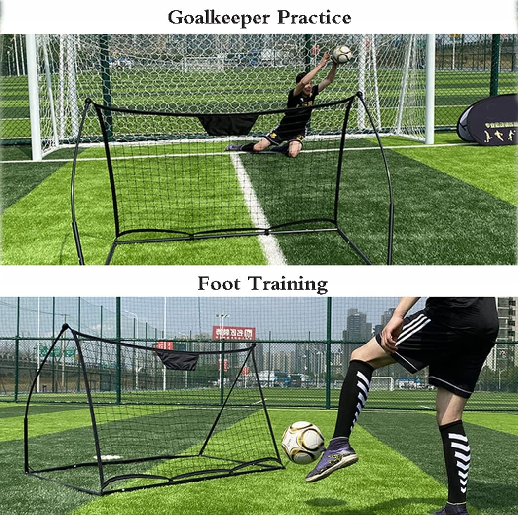 Rebounder Net Soccer Trainer, Portable Heavy Duty Pitchback Trainer, Baseball/Softball Pitching and Throwing Practice Partner