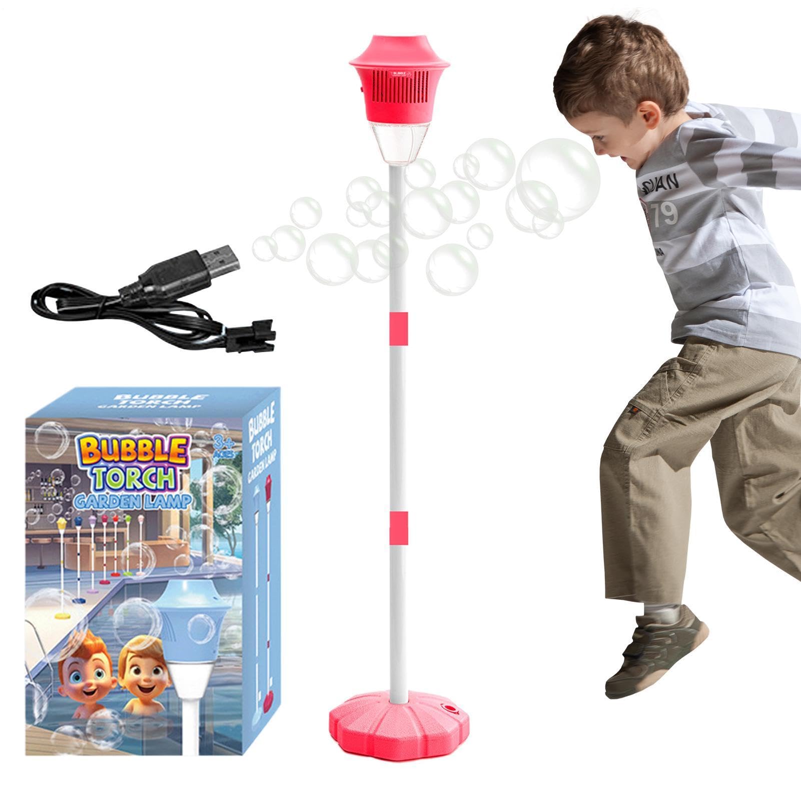 Lampada da giardino con torcia a bolle, macchina a bolle con e