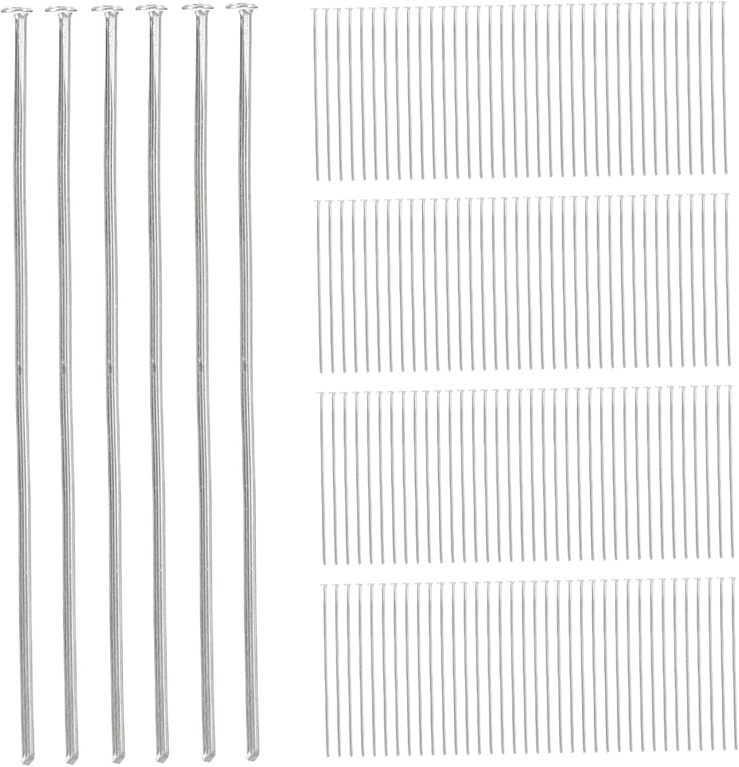 400pcs DIY Jewelry Making Kit Flat Head Metal T-pin Beading Pins for Jewelry Earring Supplies