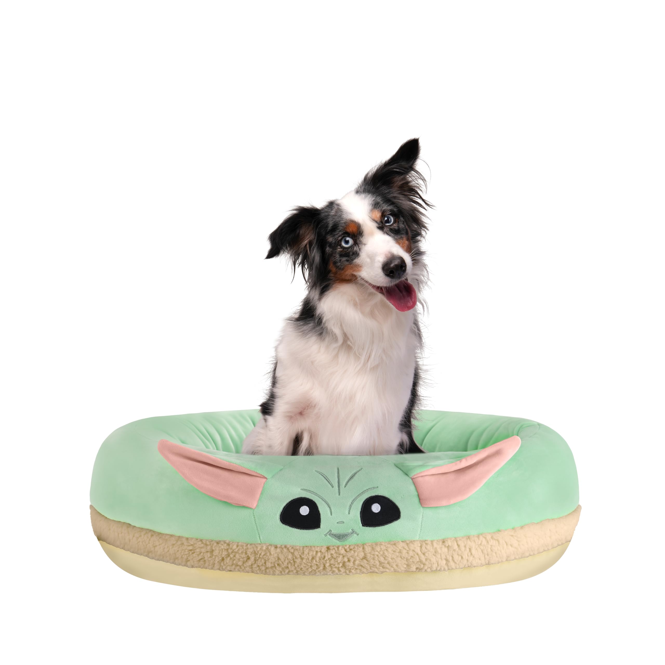 Disney Star Wars Grogu Pet Bed - Pet Bolster Bed with Character Design and Machine Washable Removable Insert - (M)