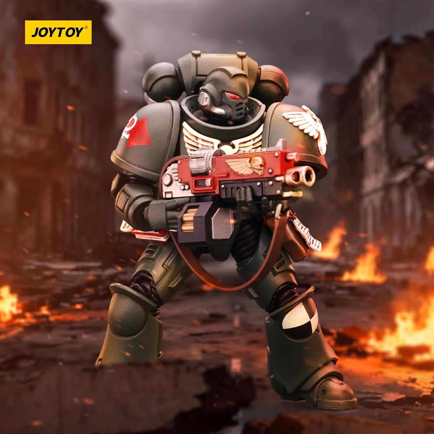 JOYTOY Warhammer 40k Dark Angels Intercessors Brother Asharr 1/18 Action Figure Collect and Display Model