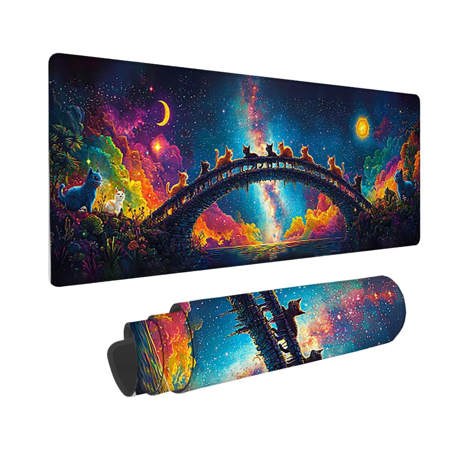 Podkładka pod mysz do gier, 1200 x 400 mm XXL Podkładka pod mysz do gier, duża, antypoślizgowa, wodoodporna, iExtended długa podkładka pod mysz do klawiatury XXL, akcesoria biurowe, do gier, komputera