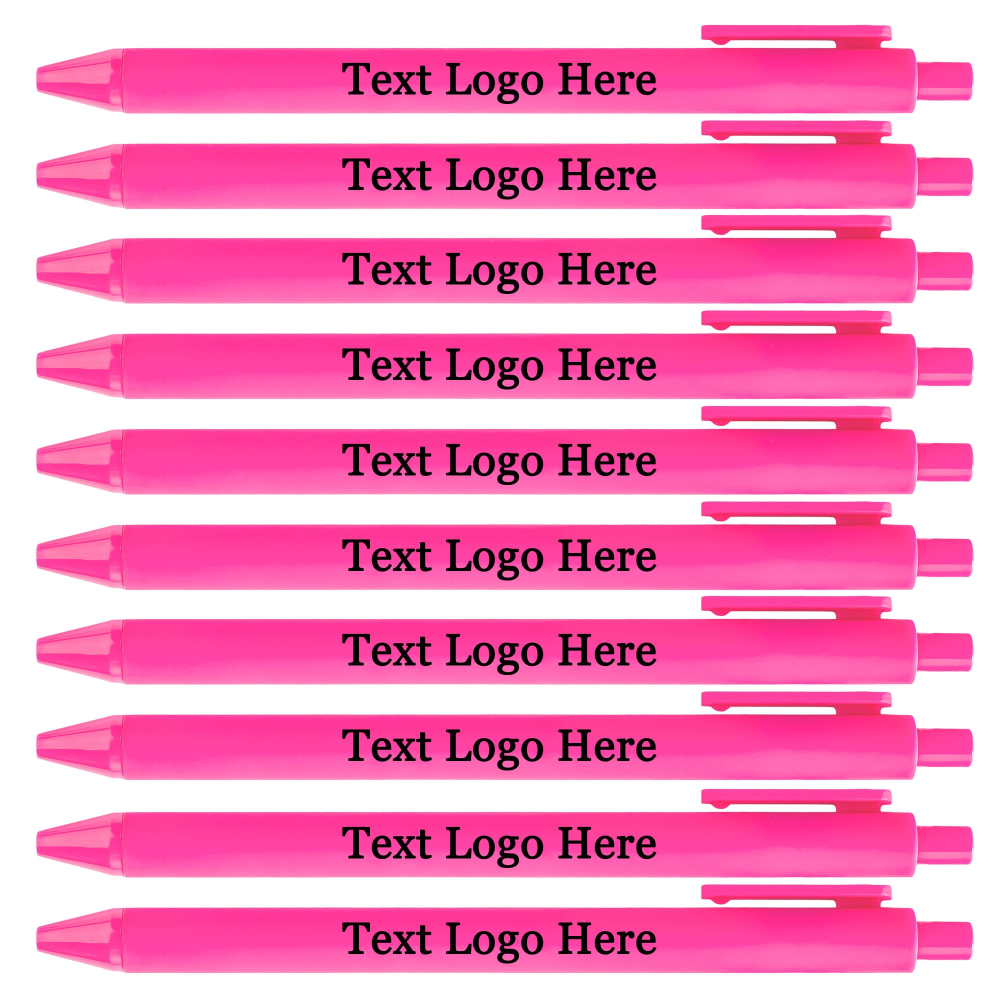 HEYZARDA Personalised Pens with Logo Text Name Bulk Custom Pen for Office Church School Business 100 Pcs, rose