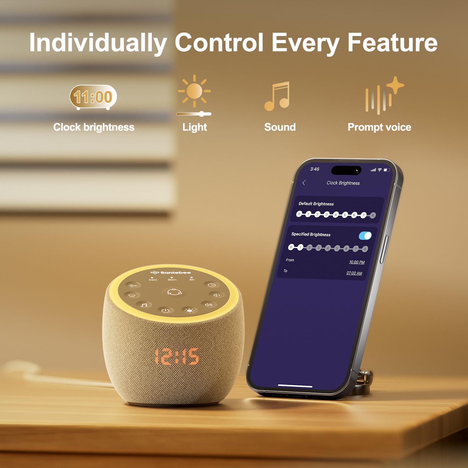 White Noise Soundmaschine für Sleep Smart mit 388 Sounds und 3