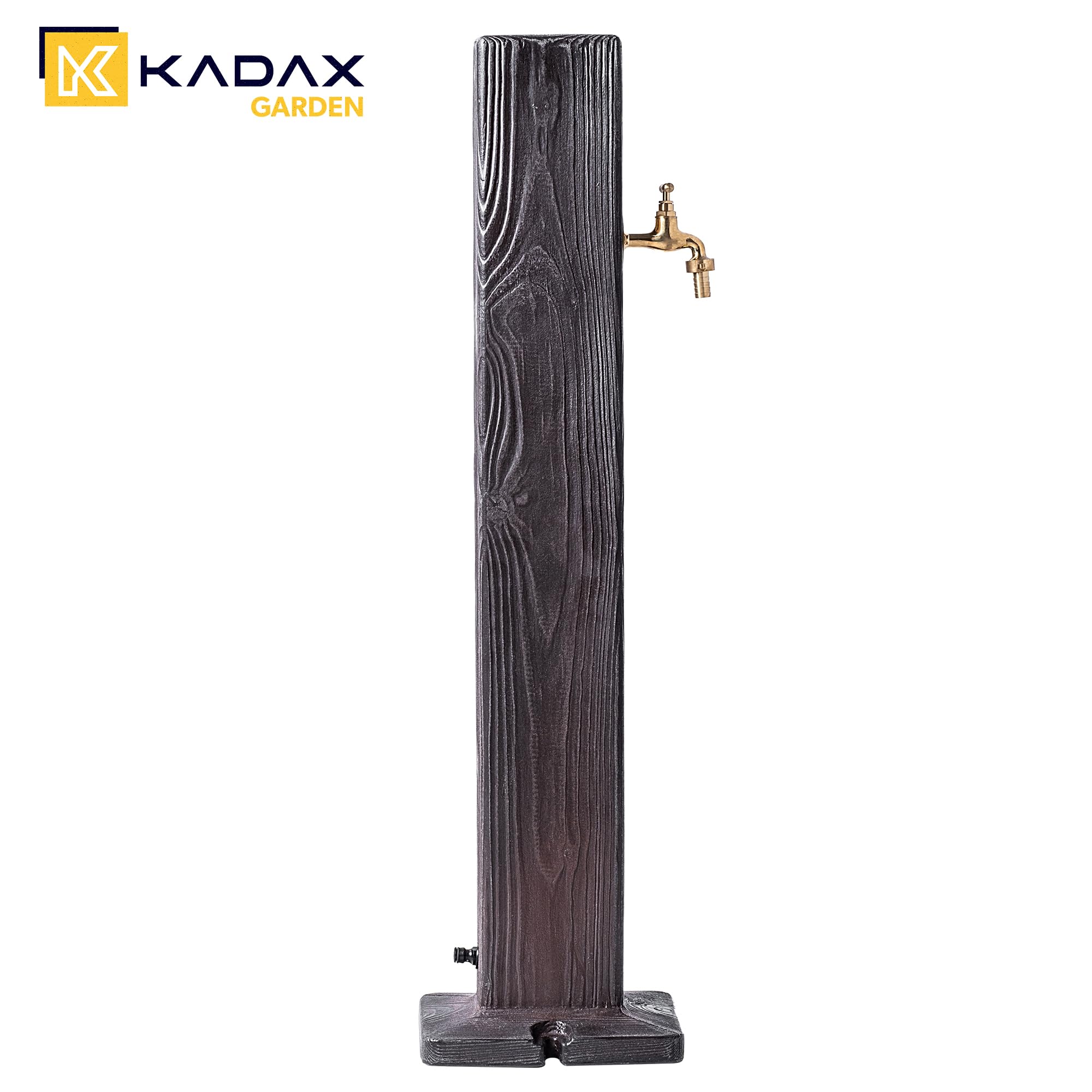 KADAX Columna de Agua de Plástico para Jardín Con Grifo Independiente (Madera)