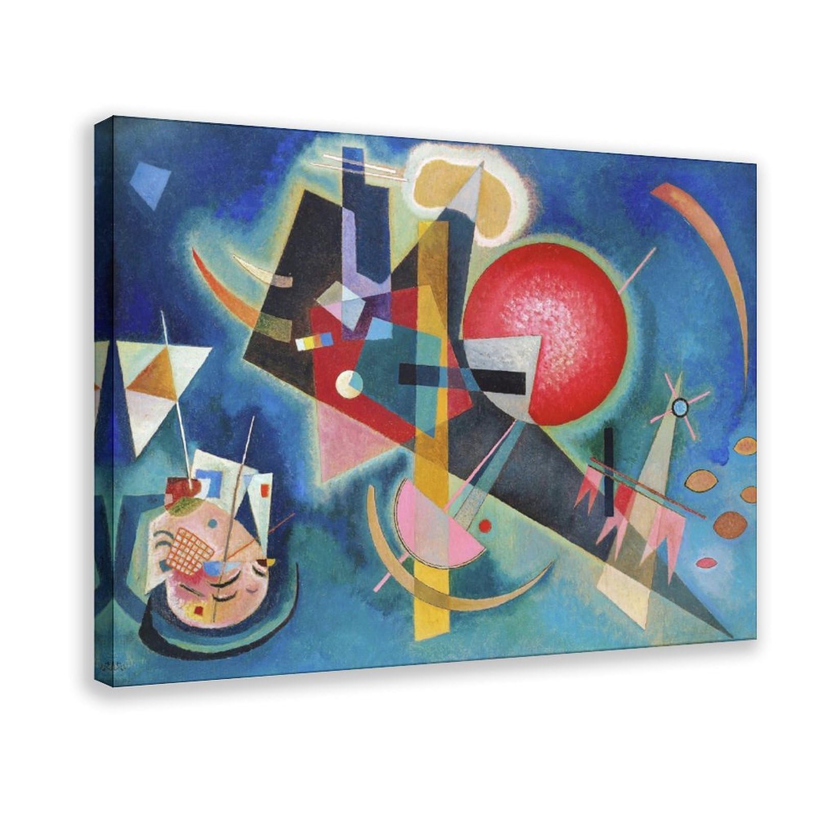 DFJyjFGJJ Wassily Kandinsky,In Blue,Abstract Wall Art Wall Decoration Poster Family Bar Restaurant Garage Cafe Art Sign Gift 20" L X 30" W