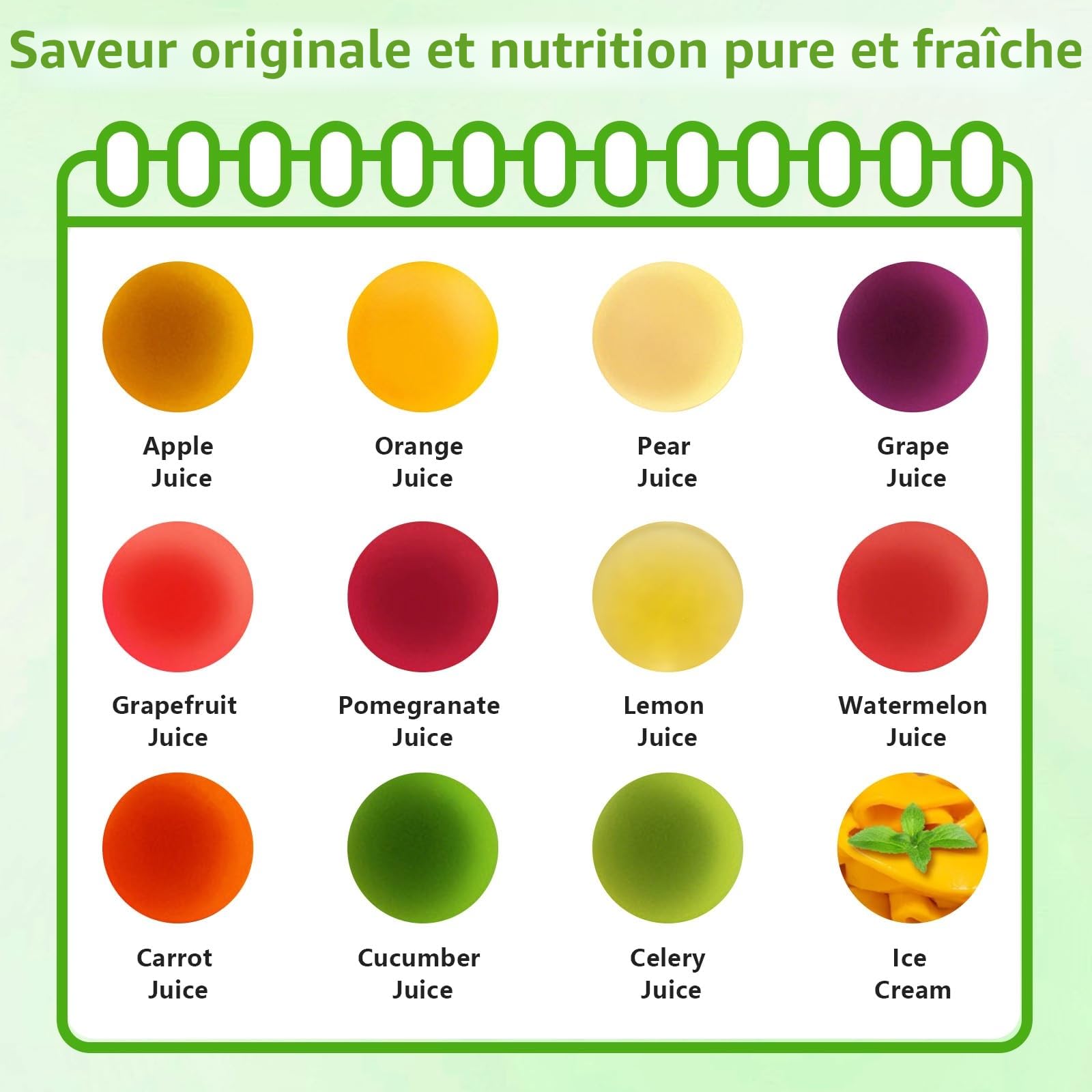 Extracteur de jus 500W, Fruits et Légumes, Fonction Inverse, Grande Ouverture 98mm, Slow Juicer, Taux d'extraction 98%, 2 Récipients, Sans BPA