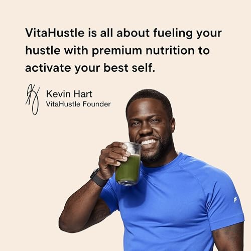 Miniatura 7 de VitaHustle ONE Superfood Super Greens Powder por Kevin Hart, Berry Favor, Prebióticos + Probióticos, Espirulina, Clorella, Enzimas Digestivas, Salud