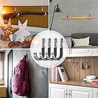 Vista 3 de Ganchos seguros para pistola para pared, estante de acero resistente para rifle y escopeta con acolchado suave para un almacenamiento y exhibición