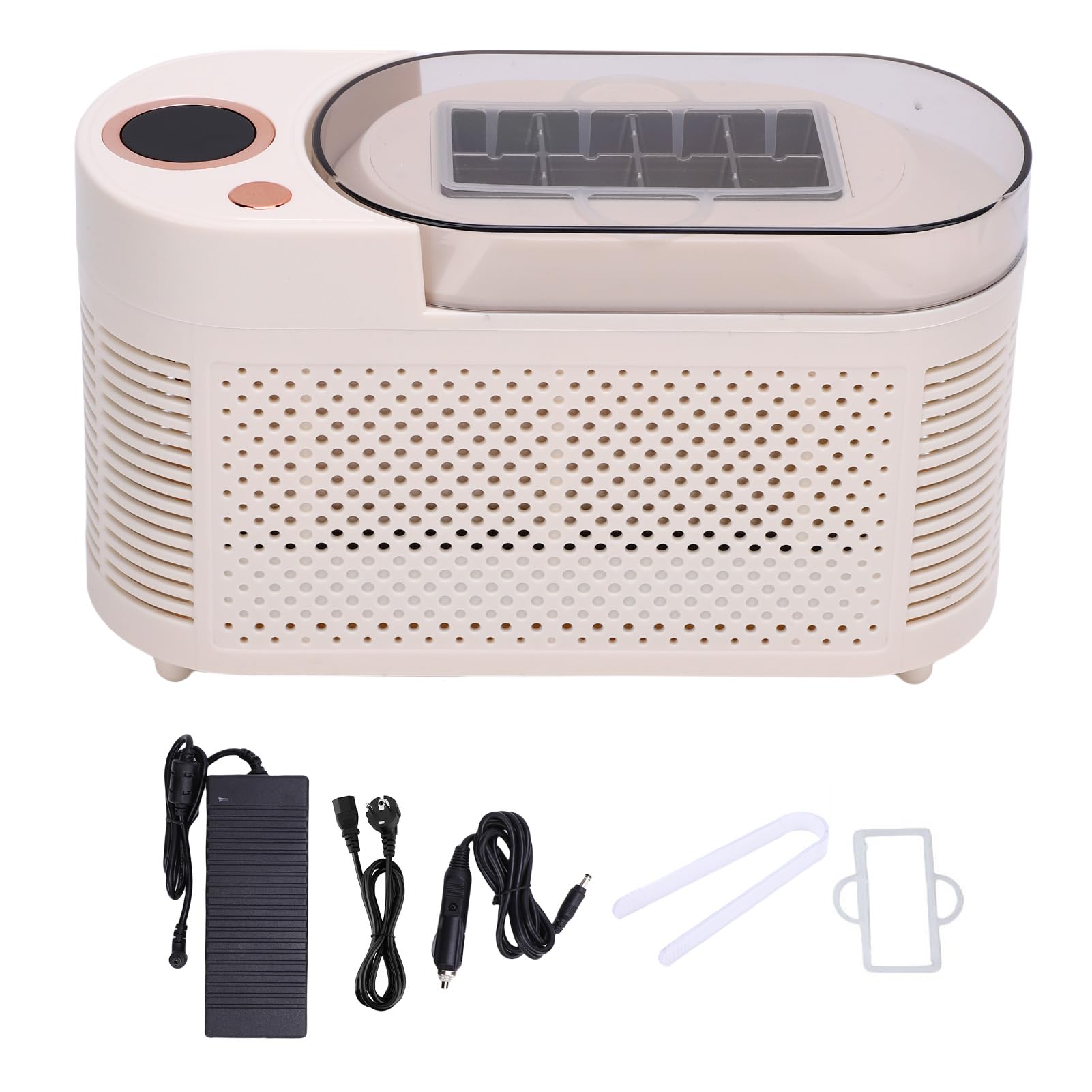 Fabricante de Hielo de Encimera, 120W 8 Cubos en 10-15 Minutos Compacta Fabricante de Cubos de Hielo Maker de Hielo para Acampar, Viajar y Actividades Al Aire Libre (Enchufe de