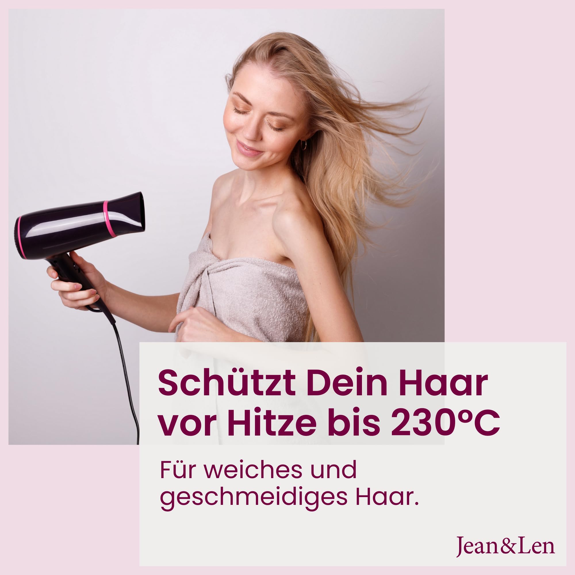 Jean & Len Leave-In Hair Mask Peptide Bond Repair Set, per capelli stressati e danneggiati, ricostruisce e ripara i capelli, leviga la struttura, protezione termica fino a 230 °C, vegan, 6 x 100 ml