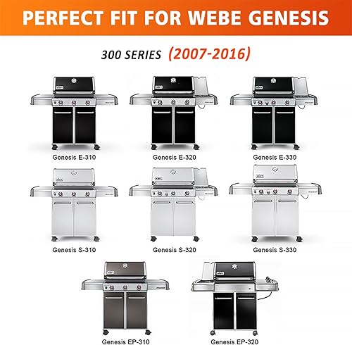 Miniatura 3 de Hisencn Plancha de tamaño completo para Weber Genesis 300 Series (2007-2016), para plancha Weber plana Genesis E310 E320 E330 S310 S320 S330,